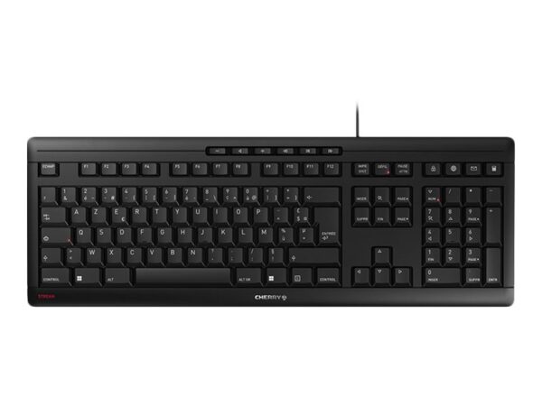 CHERRY STREAM KEYBOARD Clavier 105+10 touches USB noir Layout FRANCAIS