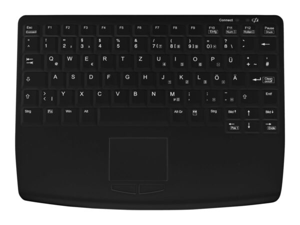 CHERRY Wireless Compact Notebook Style Touchpad Keyboard USB Black (FR)