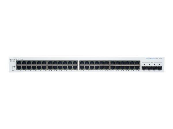 CISCO Business Switching CBS220 Smart 48-port Gigabit 4x1G SFP uplink