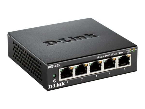 D-LINK 5-port 10/100/1000Mbps Gigabit Ethernet Switch – Metal Housing