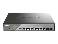 D-LINK 8 PoE++ Gigabit Ports Switch + 2 Gigabit SFP ports Gigabit Fiber Uplink Ports PoE 802.3bt 90W Alarm Port DIP Switch