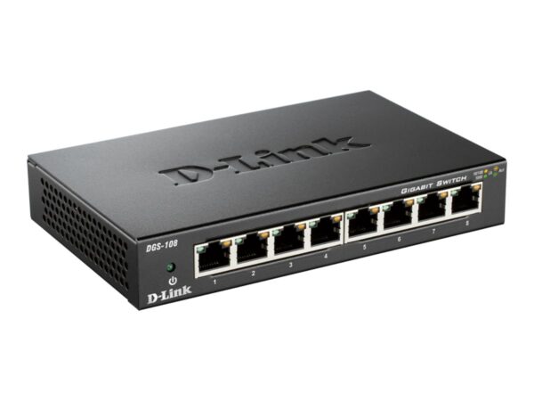D-LINK 8-port 10/100/1000Mbps Gigabit Ethernet Switch – Metal Housing