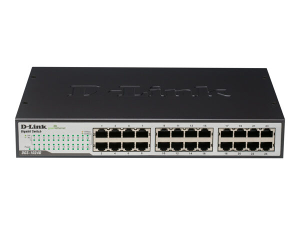 D-LINK SWITCH 24 PORTS 10/100/1000 MBPS RACKABLE – NON MANAGEABLE