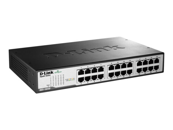 D-LINK SWITCH 24 PORTS 10/100/1000 MBPS RACKABLE – NON MANAGEABLE