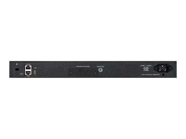 D-LINK Switch L3 Light 48 Gigabit PoE/PoE+ Ports & 2 10GBASE-T Ports & 4 10GbE SFP+ Ports 370W PoE Budget 740W with DPS-700