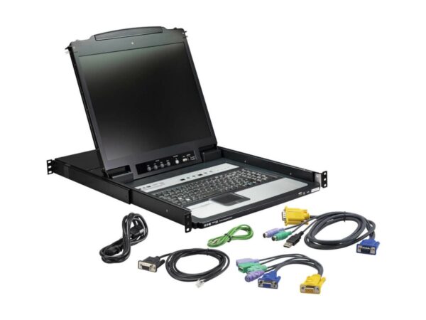EATON 16Port KVM with 19p LCD Console w 8 cables French version