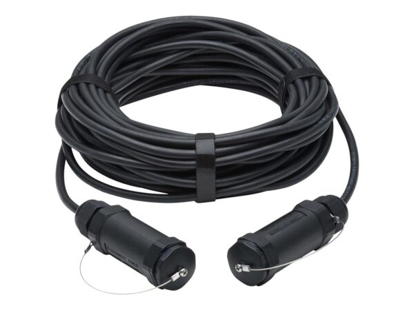 EATON High-Speed Armored HDMI Fiber Active Optical Cable AOC with Hooded Connectors 4K 60Hz HDR IP68 M/M Black 30m