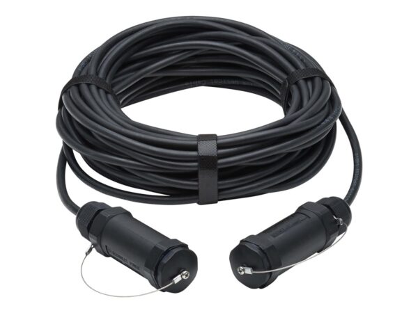 EATON High-Speed Armored HDMI Fiber Active Optical Cable AOC with Hooded Connectors 4K 60Hz HDR IP68 M/M Black 50m