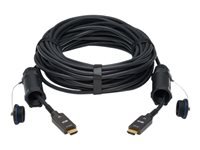 EATON High-Speed Armored HDMI Fiber Active Optical Cable AOC with Hooded Connectors and Reel 4K 60Hz HDR IP68 M/M Black 70m
