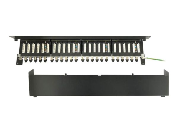 EATON Patch Panel 1U 24 Port CAT6A Shielded 10Gbps 110 Punch Down RJ45