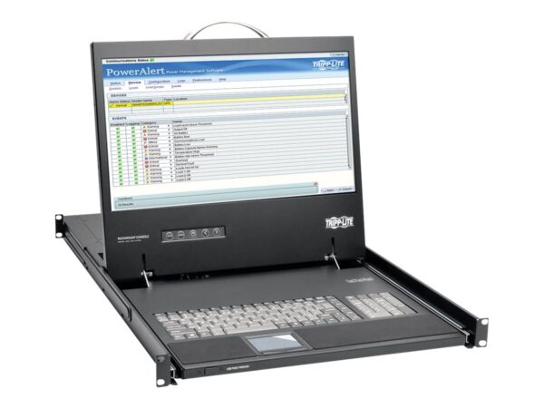 EATON TRIPPLITE 1U Rack-Mount Console with 19p LCD 1920×1080 1080p DVI or VGA Video TAA
