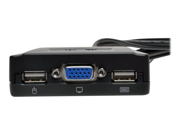EATON TRIPPLITE 2-Port USB/VGA Cable KVM Switch with Cables and USB Peripheral Sharing