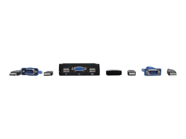 EATON TRIPPLITE 2-Port USB/VGA Cable KVM Switch with Cables and USB Peripheral Sharing