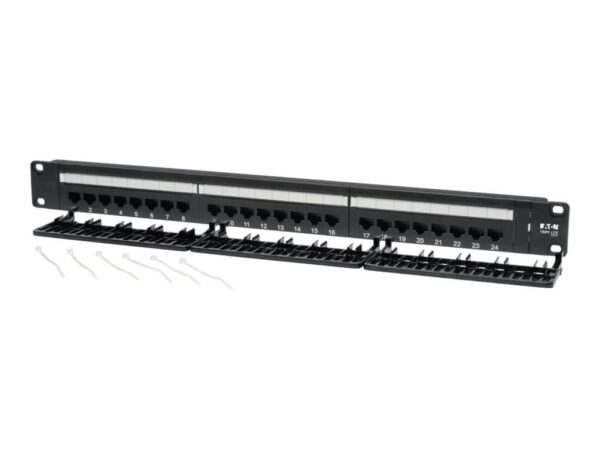 EATON TRIPPLITE 24-Port 1U Rack-Mount Cat6/Cat5 110 Patch Panel 568B RJ45 Ethernet TAA