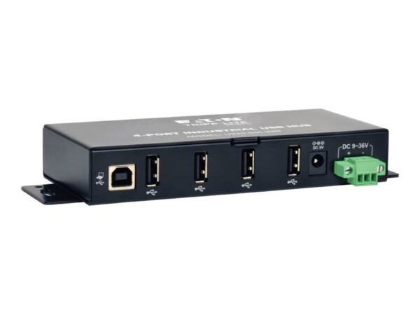 EATON TRIPPLITE 4-Port Industrial-Grade USB 2.0 Hub 15kV ESD Immunity Metal Housing Mountable
