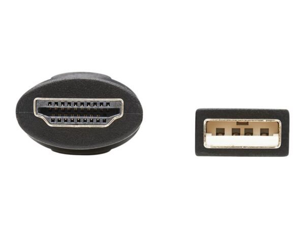 EATON TRIPPLITE 4-Port Presentation Adapter 4K 60Hz 4:4:4 HDMI DP USB-C and 1080p VGA to HDMI Built-In Cables