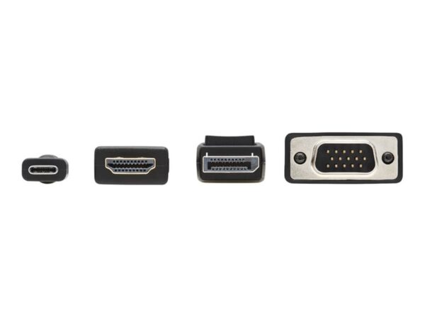 EATON TRIPPLITE 4-Port Presentation Adapter 4K 60Hz 4:4:4 HDMI DP USB-C and 1080p VGA to HDMI Built-In Cables