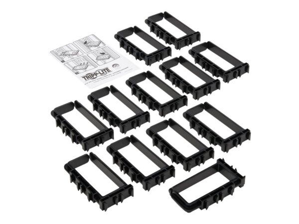 EATON TRIPPLITE Cable Management Rings for Rack Enclosures – Button Mount Small 2 x 4 in. 12 Pack