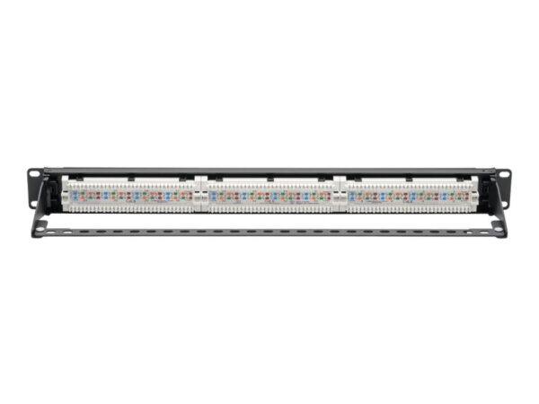 EATON TRIPPLITE Cat6 24-Port Patch Panel PoE+ Compliant 110/Krone 568A/B RJ45 Ethernet 1U Rack-Mount TAA