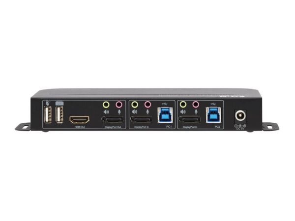 EATON TRIPPLITE Commutateur KVM 2 ports DisplayPort/USB 4K 60 Hz HDR HDCP 2.2 IR DP 1.4 partage USB câbles USB 3.0
