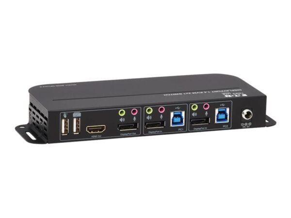 EATON TRIPPLITE Commutateur KVM 2 ports DisplayPort/USB 4K 60 Hz HDR HDCP 2.2 IR DP 1.4 partage USB câbles USB 3.0