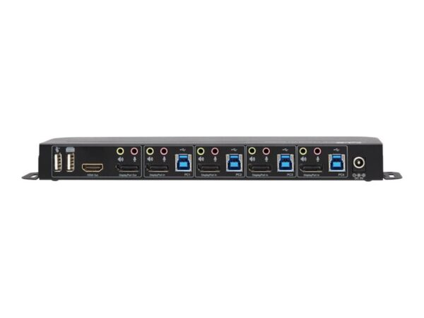 EATON TRIPPLITE Commutateur KVM 4 ports DisplayPort/USB 4K 60 Hz HDR HDCP 2.2 IR DP 1.4 partage USB