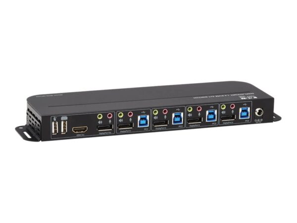 EATON TRIPPLITE Commutateur KVM 4 ports DisplayPort/USB 4K 60 Hz HDR HDCP 2.2 IR DP 1.4 partage USB