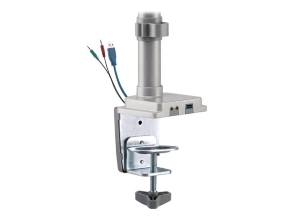 EATON TRIPPLITE Dual-Display Flex-Arm Mount for 13p to 34p Monitors – Clamp or Grommet USB Audio Ports