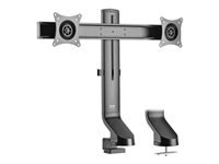 EATON TRIPPLITE Dual-Display Monitor Arm with Desk Clamp and Grommet – Height Adjustable 17p to 27p Monitors