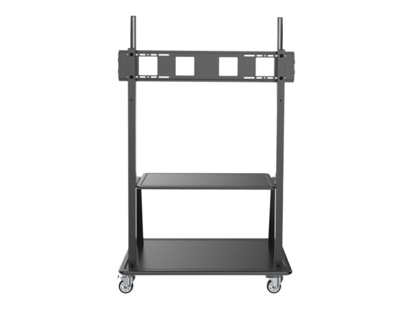 EATON TRIPPLITE Heavy-Duty Rolling TV Cart for 60inch to 105inch Flat-Screen Displays Locking Casters Black
