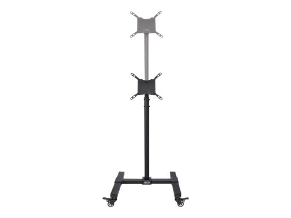 EATON TRIPPLITE Mobile TV Stand – Height Adjustable 13inch to 42inch TVs and Monitors Locking Casters Black