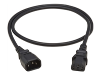 EATON TRIPPLITE PDU Power Cord C13 to C14 – 10A 250V H05VV-F 1M 3.28 FT. Black