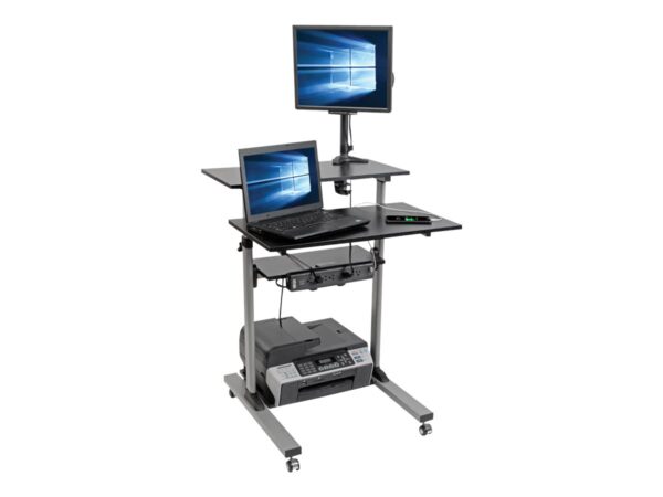 EATON TRIPPLITE Rolling Desk TV/Monitor Cart – Height Adjustable