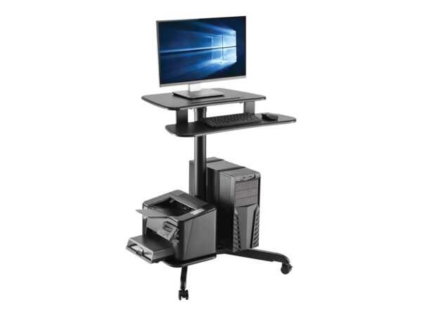 EATON TRIPPLITE Rolling Desk TV/Monitor Cart – Height Adjustable