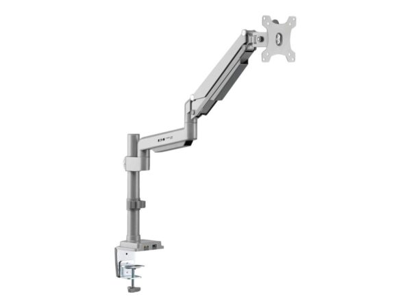 EATON TRIPPLITE Single-Display Flex-Arm Desktop Clamp for 13inch to 34p Displays – USB and Audio Ports Aluminum