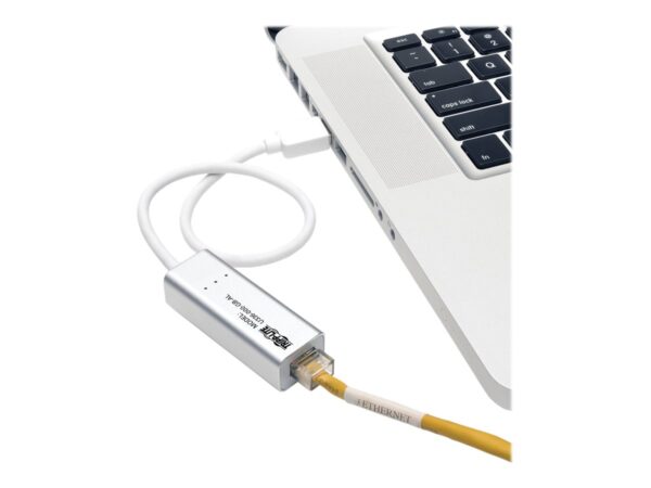 EATON TRIPPLITE USB 3.0 SuperSpeed to Gigabit Ethernet NIC Network Adapter 10/100/1000 Plug and Play Aluminum