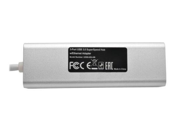 EATON TRIPPLITE USB 3.0 SuperSpeed to Gigabit Ethernet NIC Network Adapter with 3 Port USB 3.0 Hub