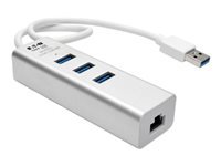 EATON TRIPPLITE USB 3.0 SuperSpeed to Gigabit Ethernet NIC Network Adapter with 3 Port USB 3.0 Hub