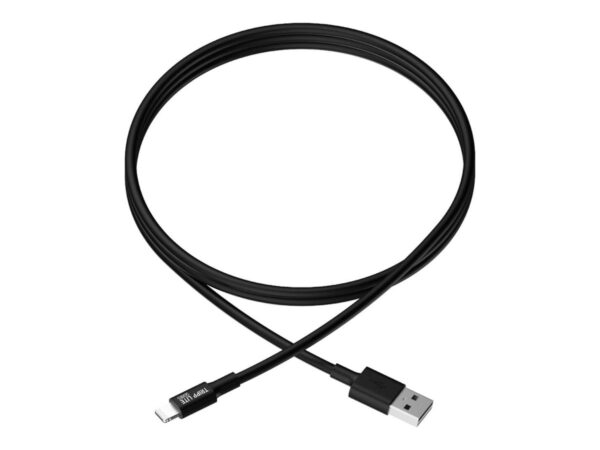 EATON TRIPPLITE USB-A to Lightning Sync/Charge Cable MFi Certified – Black M/M USB 2.0 10 in. 0.3m