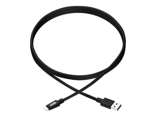 EATON TRIPPLITE USB-A to Lightning Sync/Charge Cable MFi Certified – Black M/M USB 2.0 10ft. 3.05m