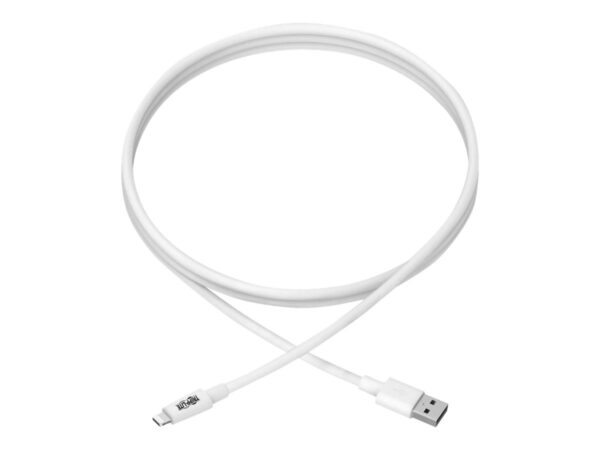 EATON TRIPPLITE USB-A to Lightning Sync/Charge Cable MFi Certified – White M/M USB 2.0 10ft. 3.05m