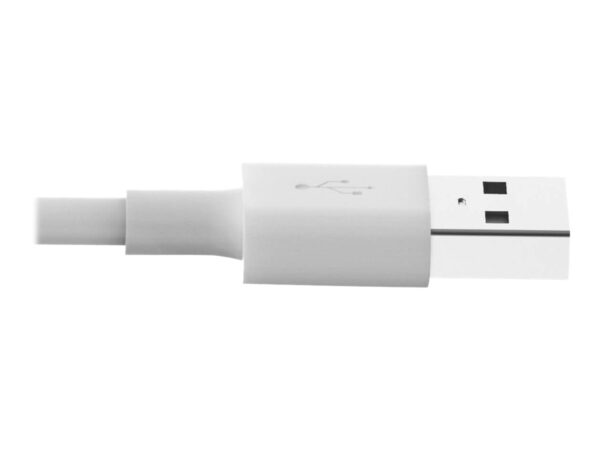 EATON TRIPPLITE USB-A to Lightning Sync/Charge Cable MFi Certified – White M/M USB 2.0 3ft. 0.91m