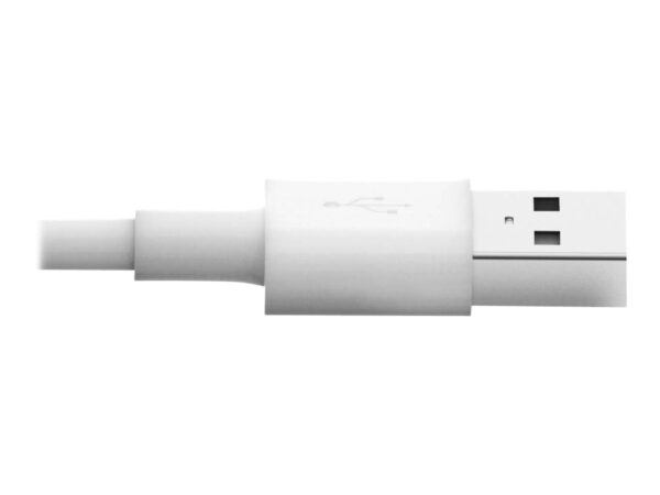 EATON TRIPPLITE USB-A to Lightning Sync/Charge Cable MFi Certified – White M/M USB 2.0 6ft. 1.83m
