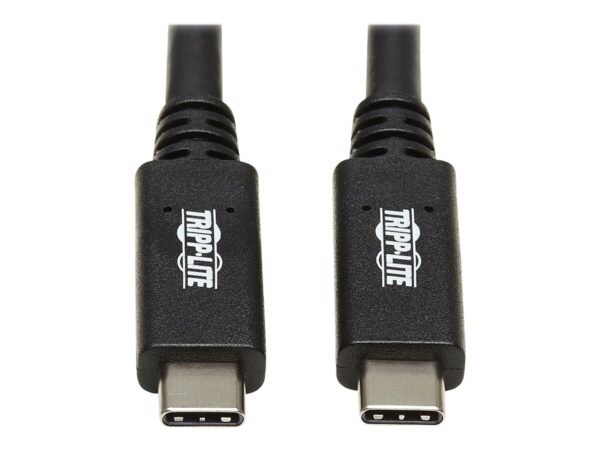 EATON TRIPPLITE USB-C Cable M/M – USB 3.1 Gen 2 10 Gbps 5A Rating Thunderbolt 3 Compatible 20-in. 50.8cm