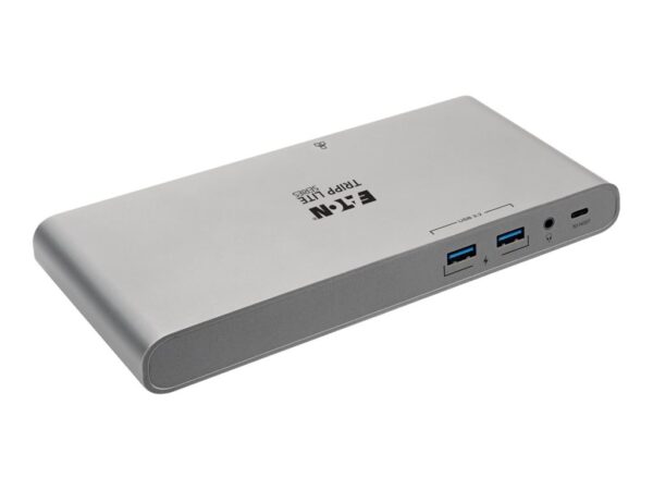 EATON TRIPPLITE USB-C Dock Triple Display – 4K HDMI/DisplayPort VGA USB 3.2 Gen 1 USB-A/USB-C Hub GbE 100W PD Charging International