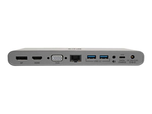EATON TRIPPLITE USB-C Dock Triple Display – 4K HDMI/DisplayPort VGA USB 3.2 Gen 1 USB-A/USB-C Hub GbE 100W PD Charging International