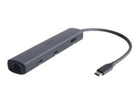 EATON TRIPPLITE USB-C Multiport Adapter 8K HDMI 3 USB Hub Ports Gigabit Ethernet 100W PD Charging HDR HDCP 2.3