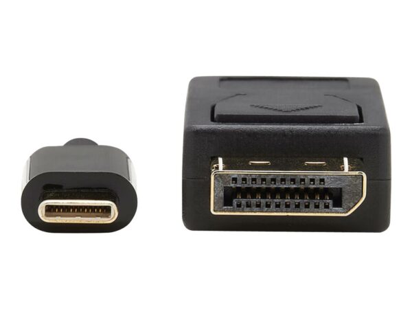 EATON TRIPPLITE USB-C to DisplayPort Bi-Directional Active Adapter Cable M/M 4K 60 Hz HDR Locking DP Connector 3 ft. 0.9m