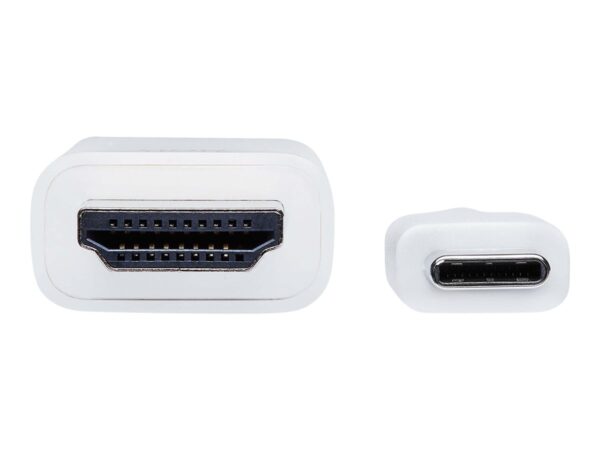 EATON TRIPPLITE USB-C to HDMI Adapter Cable M/M 4K 60 4:4:4 Thunderbolt 3 Compatible White 6ft. 1.8m