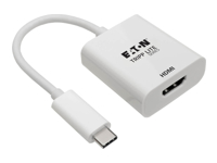 EATON TRIPPLITE USB-C to HDMI Adapter M/F – 4K 60Hz HDCP 2.2 White